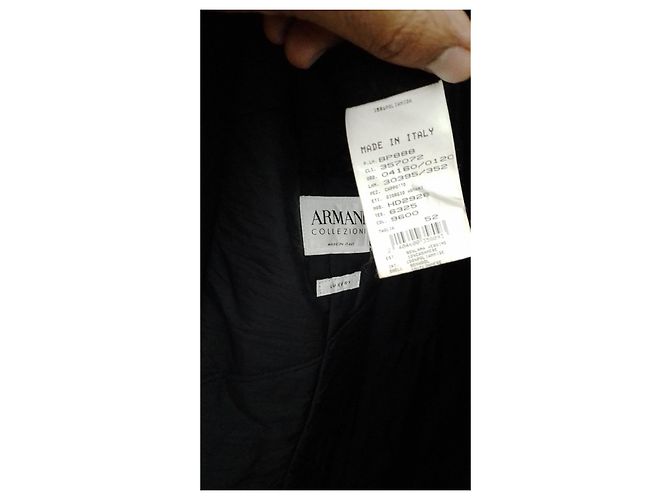 Cappotto Armani Collezioni in lana e cashmere nero - vista 5