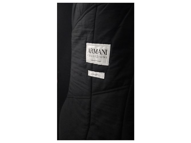 Cappotto Armani Collezioni in lana e cashmere nero - vista 6