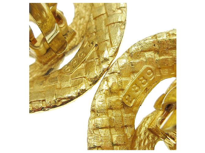 Clip auricolari Chanel CC in metallo D'oro - vista 4