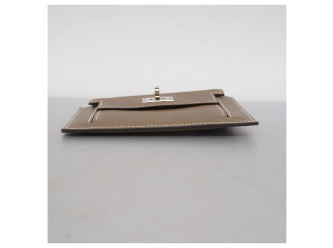 Monedero compacto Kelly de Hermès Gris pardo - vista 2