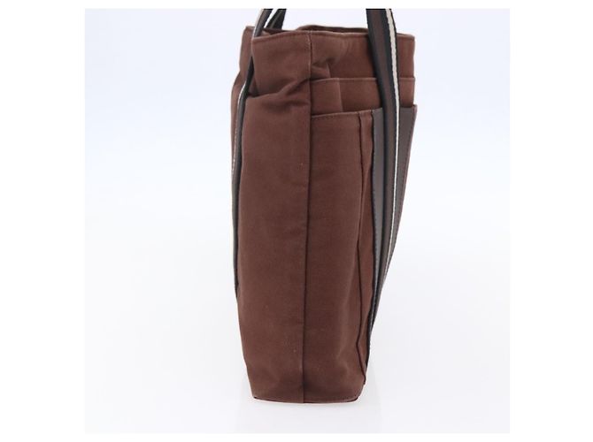 Hermès Troca Horizontal Tote aus Canvas MM Braun - Ansicht 3
