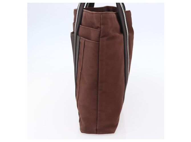 Hermès Troca Horizontal Tote aus Canvas MM Braun - Ansicht 4