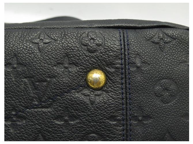 BORSA LOUIS VUITTON ARTSY MM IN PELLE MONOGRAMMA IMPRESSA BLU NAVY - vista 16