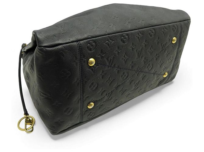 BORSA LOUIS VUITTON ARTSY MM IN PELLE MONOGRAMMA IMPRESSA BLU NAVY - vista 5