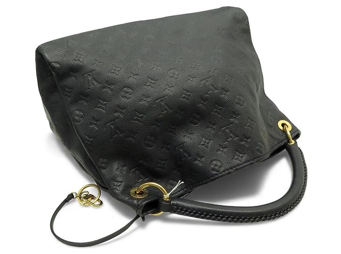 BORSA LOUIS VUITTON ARTSY MM IN PELLE MONOGRAMMA IMPRESSA BLU NAVY - vista 6
