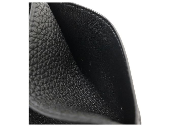 Portafoglio lungo Hermès Dogon Recto Verso in Togo Nero - vista 8