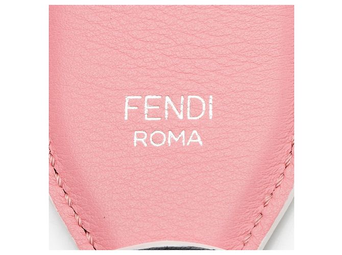 Fendi Leather Studded Fun Fair Strap You Shoulder Strap Nero - vista 3