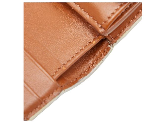 Céline Cartera Celine Triomphe Small Strap de cuero PVC Blanco - vista 8