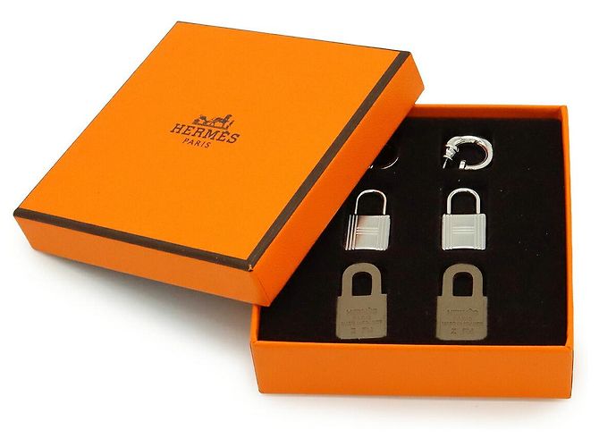 Hermès Orecchini a cerchio con motivo Cadena Hermes Kelly Argento Metallico - vista 5