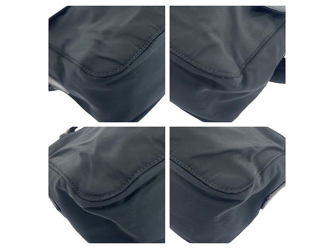 Borsa a Spalla in Nylon e Pelle Tessuto Prada Nero - vista 3