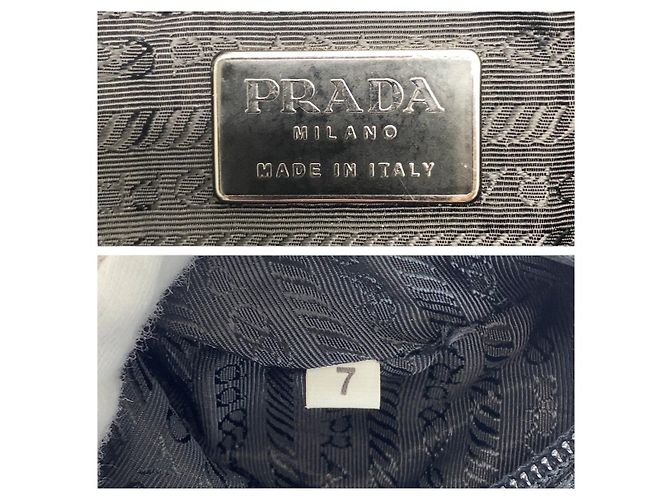 Borsa a Spalla in Nylon e Pelle Tessuto Prada Nero - vista 4