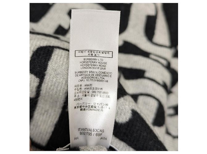 Cappa in lana con logo TB di Burberry Nero - vista 10