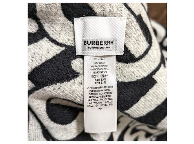 Cappa in lana con logo TB di Burberry Nero - vista 8