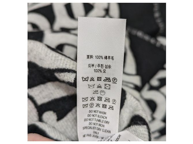 Cappa in lana con logo TB di Burberry Nero - vista 9