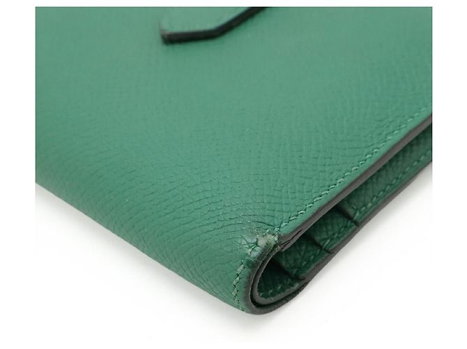Billetera Compacta Epsom Béarn de Hermès Verde - vista 3