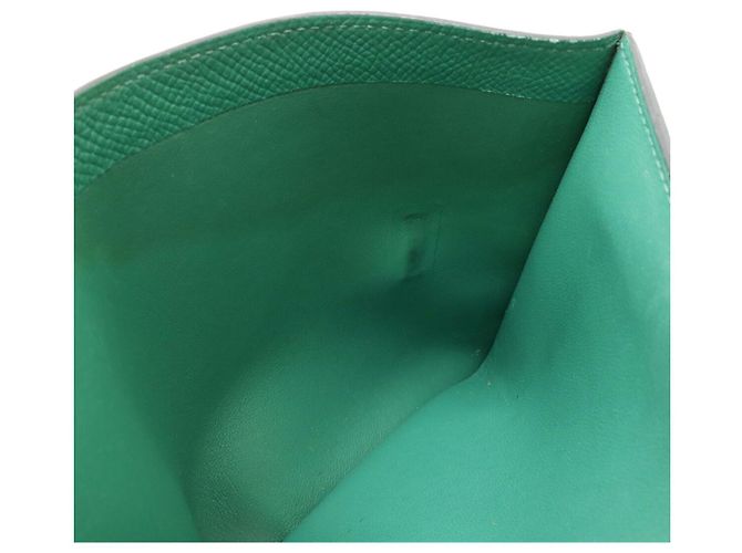 Billetera Compacta Epsom Béarn de Hermès Verde - vista 7