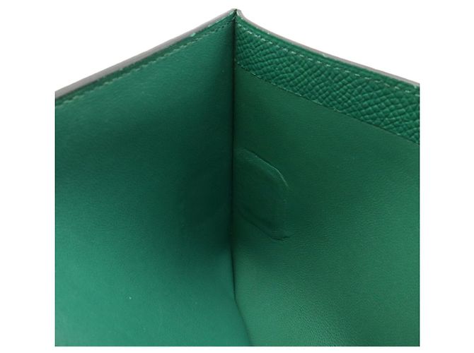 Billetera Compacta Epsom Béarn de Hermès Verde - vista 8