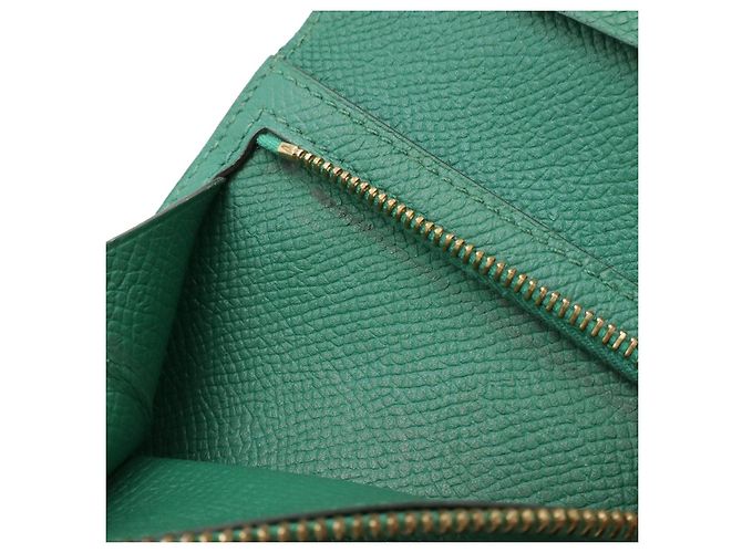 Billetera Compacta Epsom Béarn de Hermès Verde - vista 9