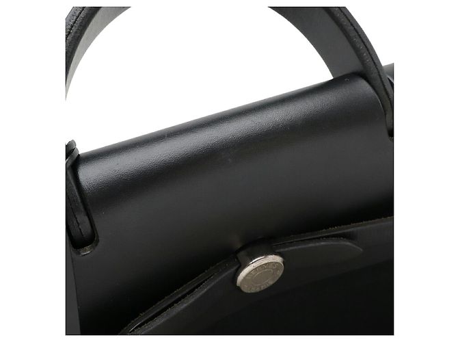 Borsa 2 in 1 Herbag AdPM in Tela Officier e Pelle di Hermès Nero - vista 4