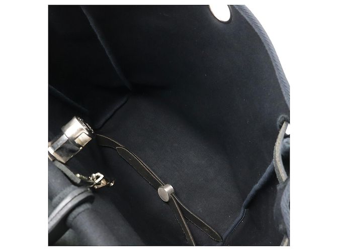 Borsa 2 in 1 Herbag AdPM in Tela Officier e Pelle di Hermès Nero - vista 7