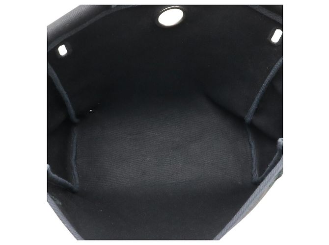 Borsa 2 in 1 Herbag AdPM in Tela Officier e Pelle di Hermès Nero - vista 9