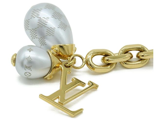 Bracelet Damier Perle Louis Vuitton Doré Métallisé - vue 2
