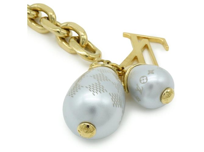 Bracelet Damier Perle Louis Vuitton Doré Métallisé - vue 3