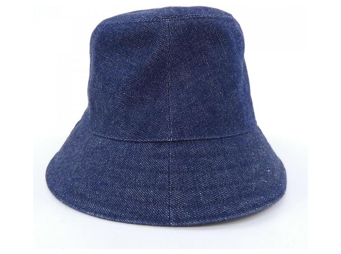Hermès Cappello in denim EMILE HERMES HARPER 58 Blu - vista 4