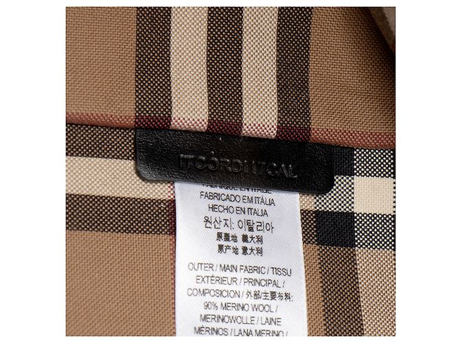 Tote XL in lana a quadri Burberry Marrone Beige - vista 6