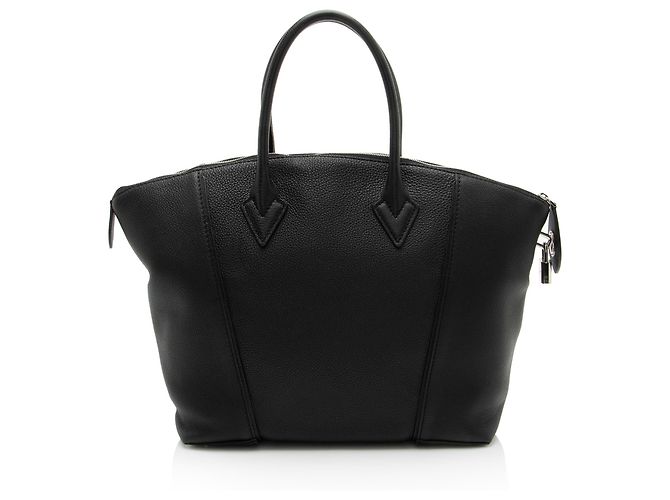 Borsa Soft Lockit MM in Taurillon di Louis Vuitton Nero - vista 3