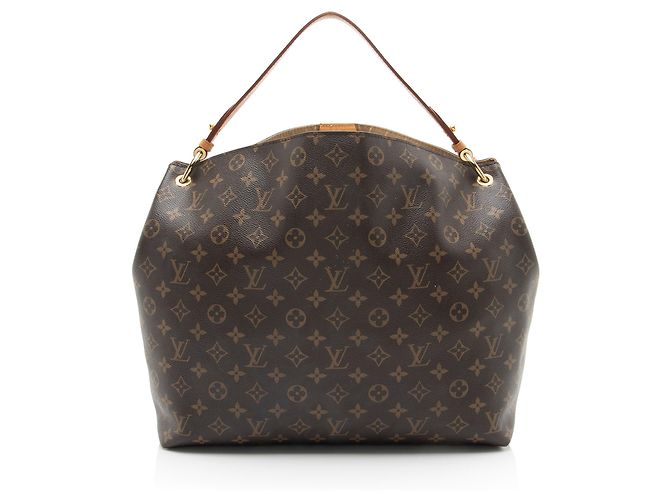 Borsa hobo Graceful MM in tela Monogram Louis Vuitton Marrone - vista 3