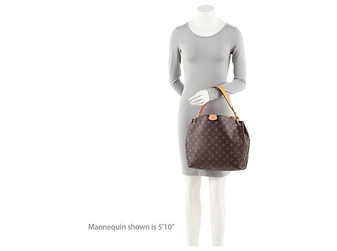 Borsa hobo Graceful PM in tela Monogram Louis Vuitton Marrone - vista 5