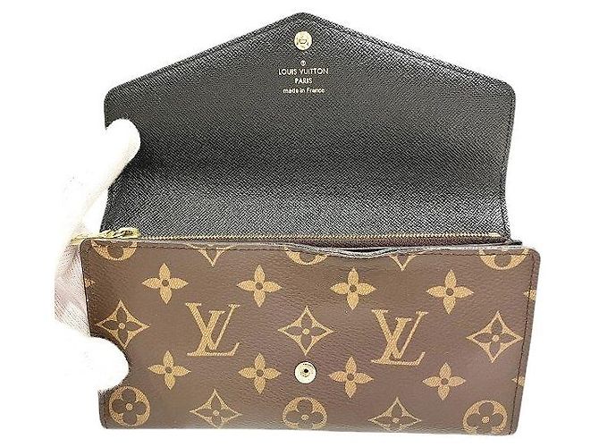Portafoglio Lungo Monogramma Sarah di Louis Vuitton Marrone - vista 3