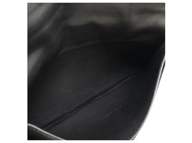 Hermès Portafoglio bifold lungo Dogon in pelle nera Hermes Nero - vista 5