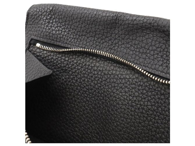 Hermès Portafoglio bifold lungo Dogon in pelle nera Hermes Nero - vista 9