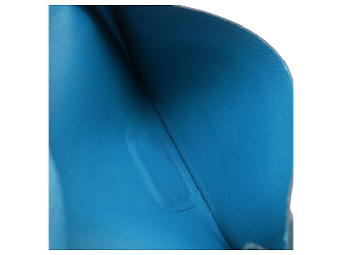 Tarjetero Hermès Béarn en piel Epsom Azul - vista 7