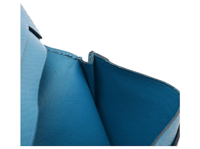 Tarjetero Hermès Béarn en piel Epsom Azul - vista 8