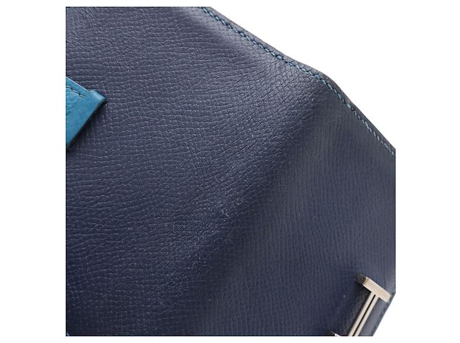 Tarjetero Hermès Béarn en piel Epsom Azul - vista 9