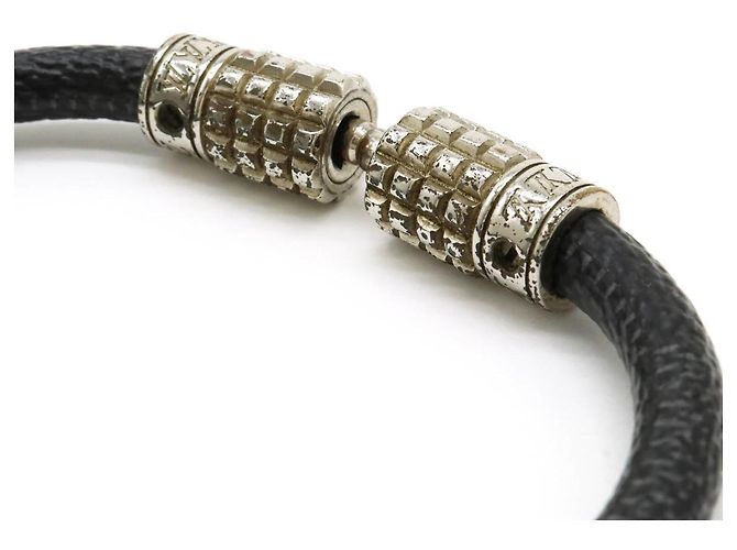 Bracelet Damier Graphite Louis Vuitton Noir - vue 4