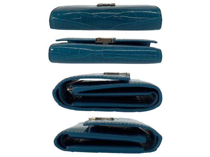 Louis Vuitton Crocodile Capucines Compact Wallet Blue - view 10