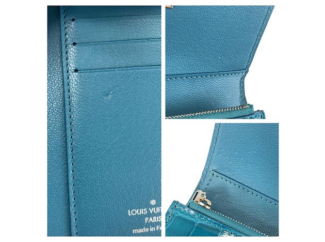 Louis Vuitton Crocodile Capucines Compact Wallet Blue - view 6