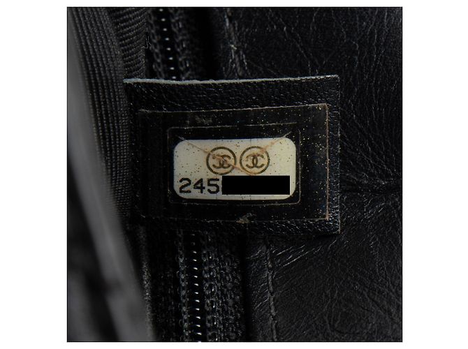 Chanel Chevron Pelle di Vitello Timeless Flap Borsa a Mano Nero - vista 6