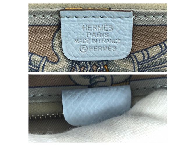 Hermès Azap Silk'in Langer Geldbeutel Hellblau - Ansicht 5