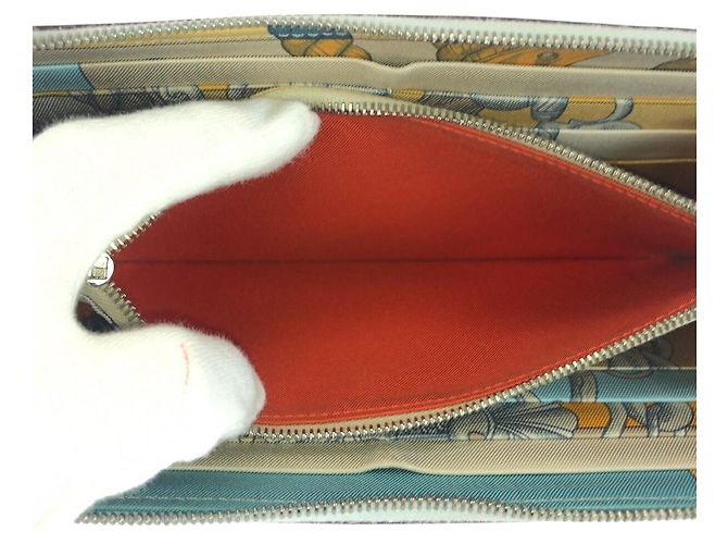 Hermès Azap Silk'in Langer Geldbeutel Hellblau - Ansicht 7