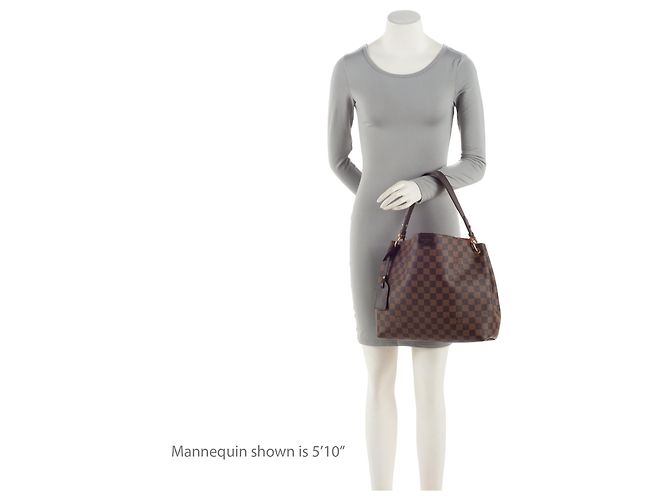 Borsa hobo Graceful PM Damier Ebene di Louis Vuitton Marrone - vista 5