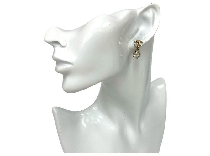 Brincos Chanel Coco Mark Dourado Metálico - vista 2