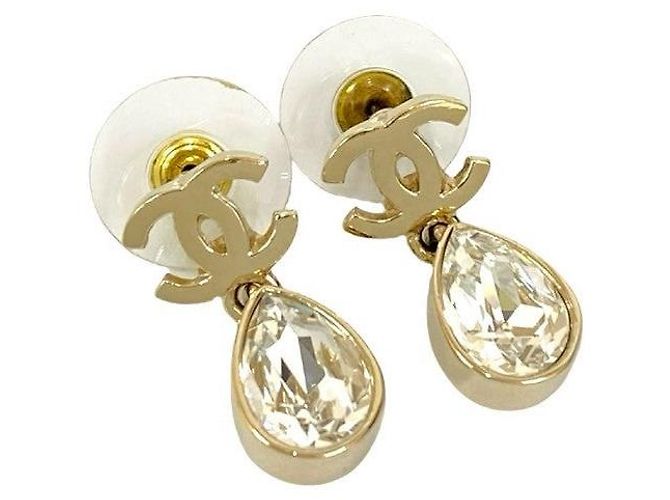 Brincos Chanel Coco Mark Dourado Metálico - vista 4