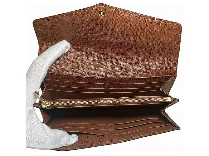 Portafoglio Lungo Monogramma Sarah di Louis Vuitton Marrone - vista 3