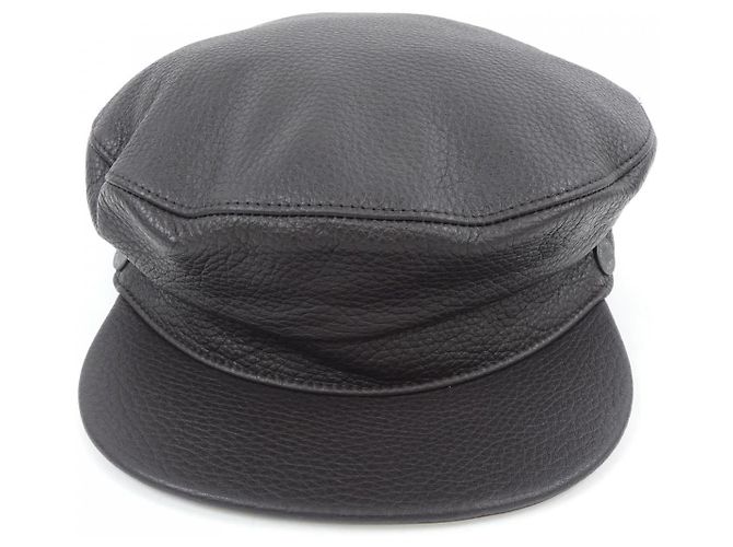 Cappello in pelle di cervo Hermès FLYNN CHEVAL PUNK 59 Marrone - vista 2