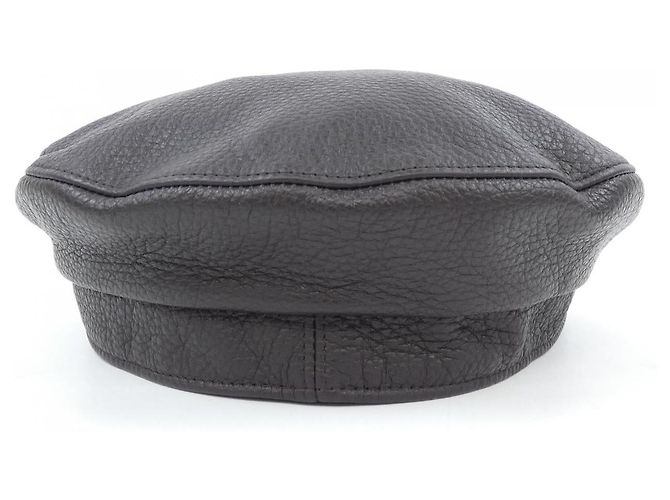 Cappello in pelle di cervo Hermès FLYNN CHEVAL PUNK 59 Marrone - vista 4